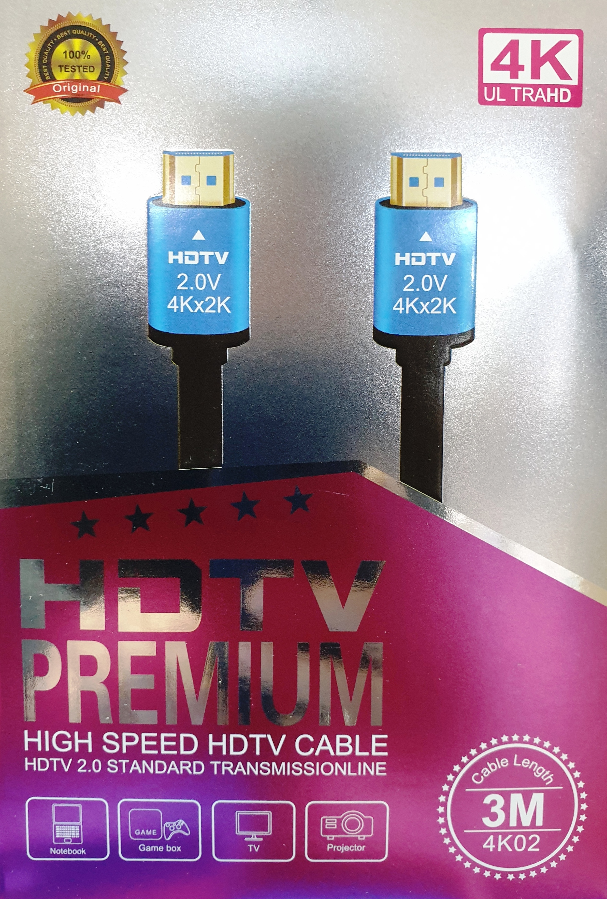 4K HDTV PREMIUM HIGH SPEED HDTV CABLE ( 4K UHD HDMİ KABLO ) 3METR