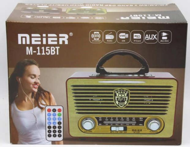 Meier M-115BT USB/SD Bluetooth Şarjlı Nostaljik Radyo