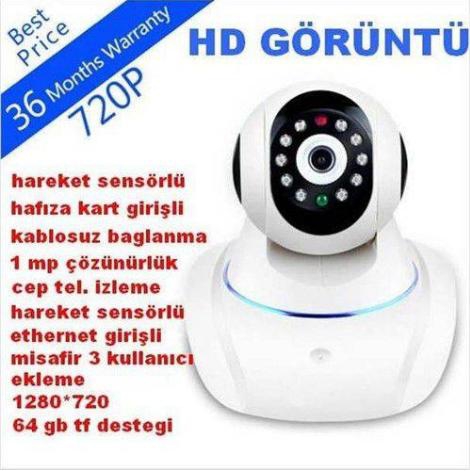 Kingboss Hd 360 Derece Hareket Sensörlü Ip Bebek Ve Güvenlik Kamerası