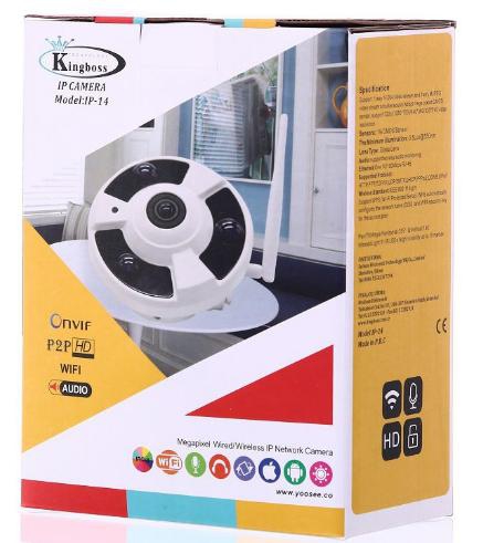 Kingboss IP-14 Wifi Panoramik tavan güvenlik / bebek Kamerası