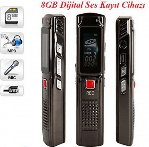 Kingboss Dijital Ses Kayıt Cihazı Mp3 Çalar Kingboss Profesyonel Ses Kayıt Cihazı 8 Gb