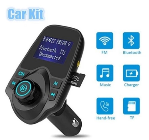 Kingboss T11 Fm Transmitter USB Araç Şarjı Sd Kart USB Aux ve Araç Kiti Öz