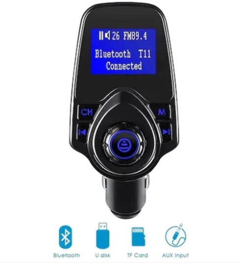 Kingboss T11 Fm Transmitter USB Araç Şarjı Sd Kart USB Aux ve Araç Kiti Öz