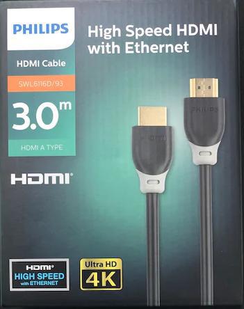 Phılıps SWL6116D/93 4K HDMI Kablo High Speed W Ethernet 60 Hz Ultra 3M