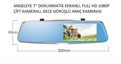 Angeleye Ks-527 7’’ Dokunmatik Ekranlı Dikiz Aynası Şeklinde 1080p