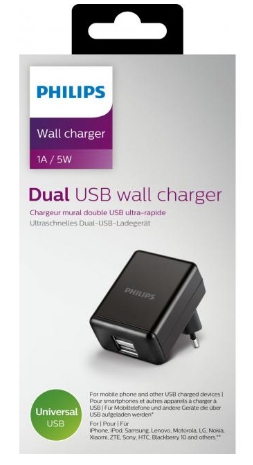 Philips Dlp2209/12 2* Usb 1000Ma Ev Şarj Adaptörü